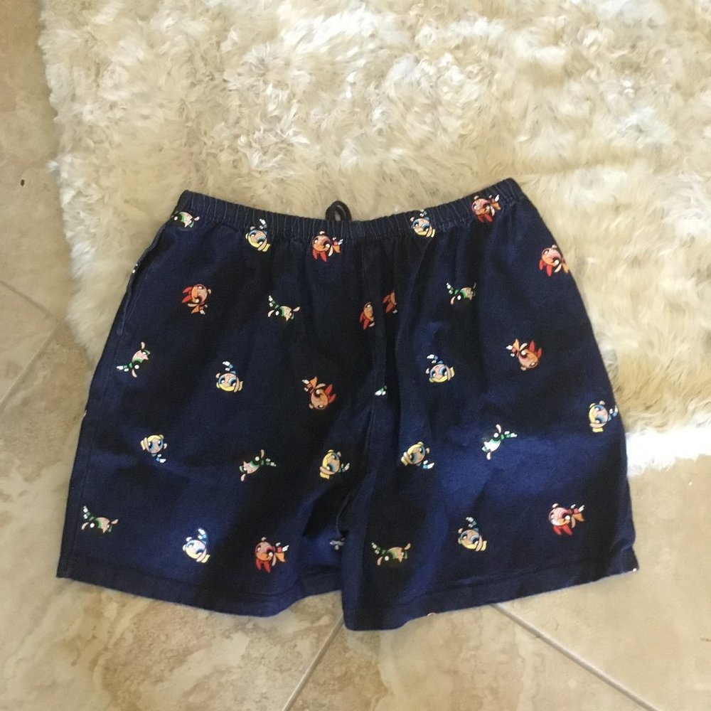 Dumbgood   Powerpuff Girls  collection embroidered denim shorts size 3xl New